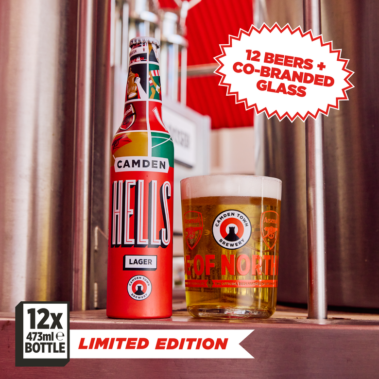Camden X Arsenal Gift Box with Limited Edition Glass