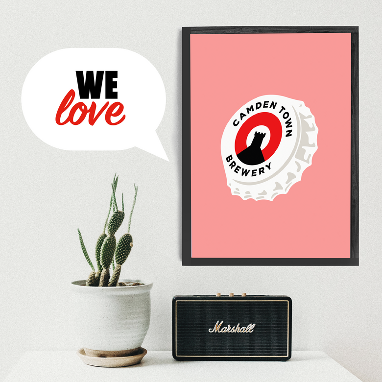 Camden Bottle Cap Print