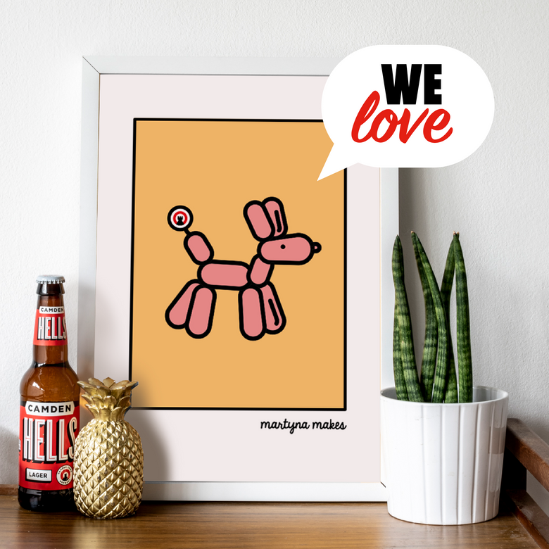 Martyna Dog Balloon Print