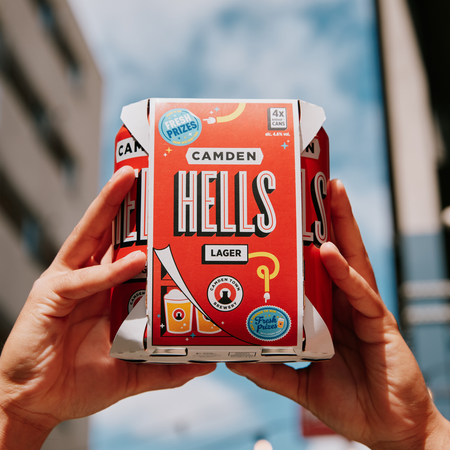 Hells Lager 4 can pack 440ml