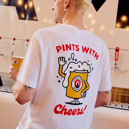 Pints with CTB white t-Shirt