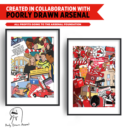 'Arsenal at home & away' A3 print bundle