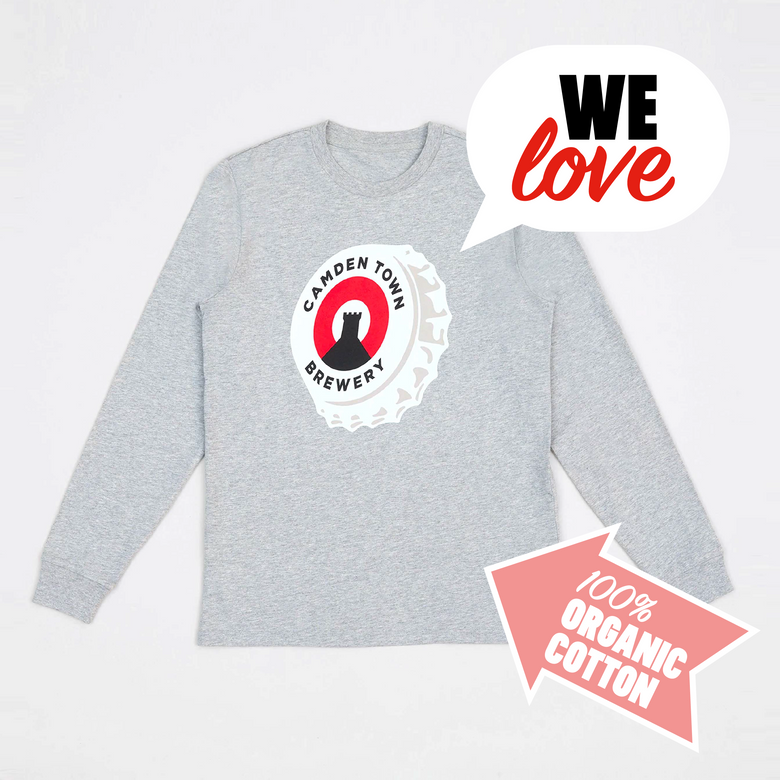 GREY BOTTLE CAP LONG SLEEVED TEE